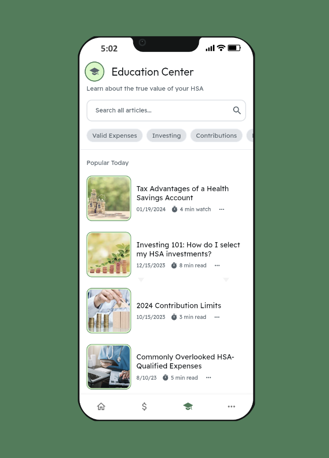 CreditHSA Application Learning Center